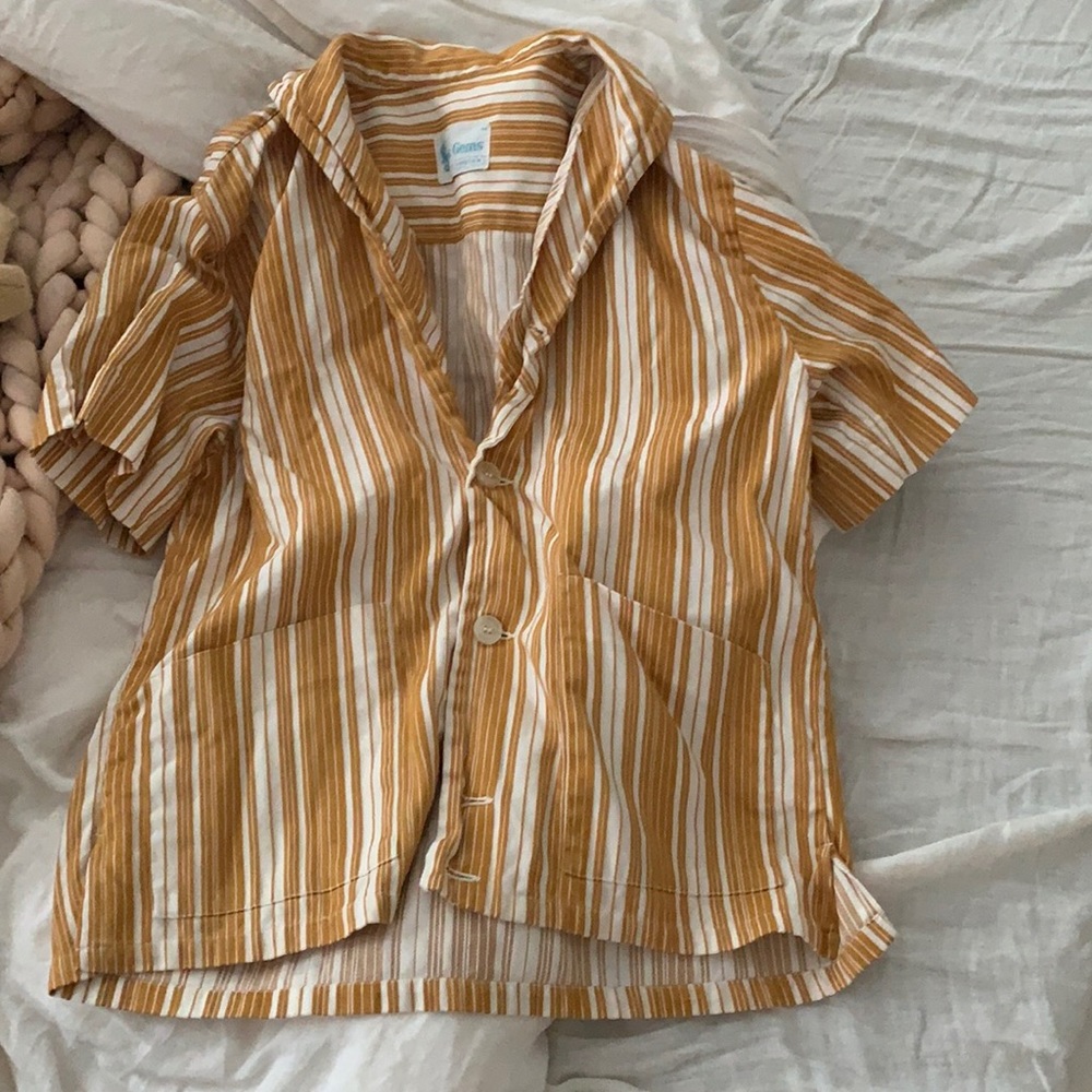 Vintage stripe button down shirt